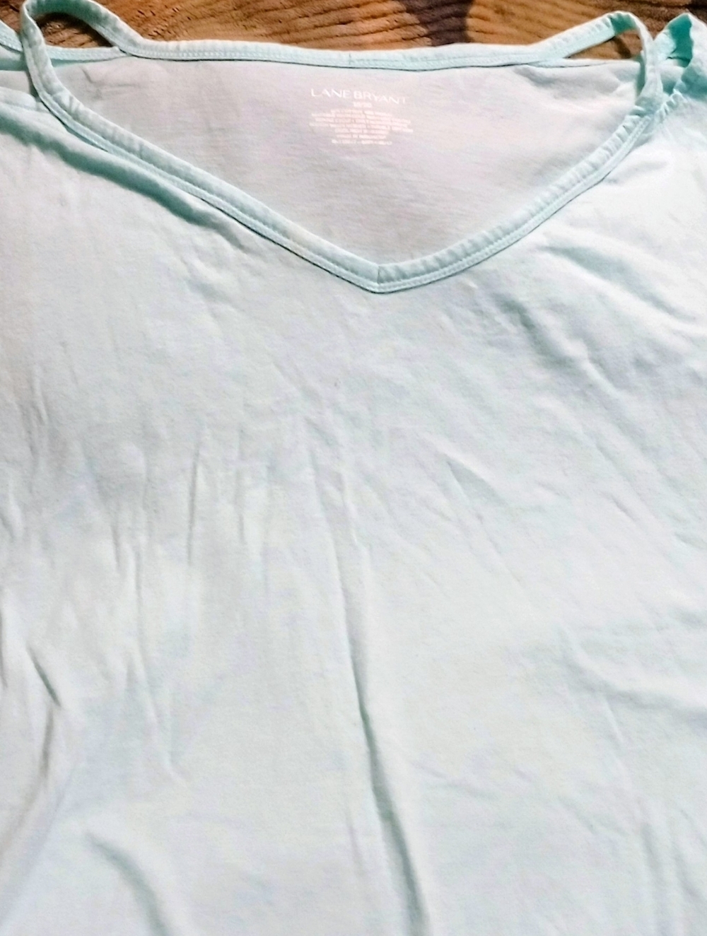 Lane Bryant Aqua V-Neck Tank